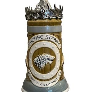 House of Stark Game Of Thrones 2015 20oz Beer Stein With Lid Beeline Creative